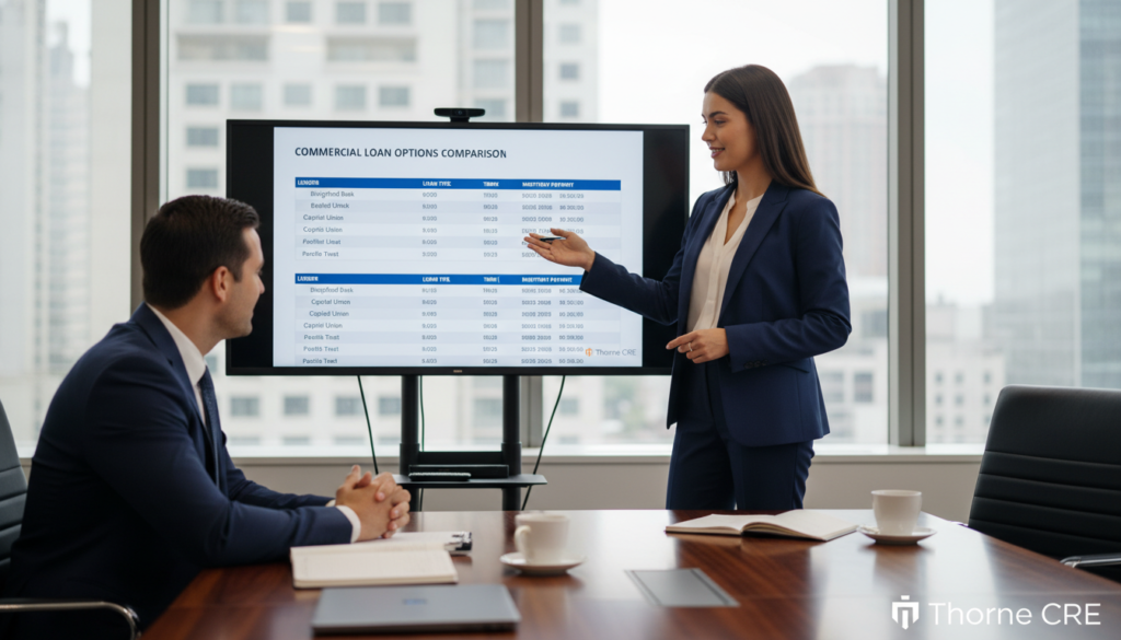 Thorne CRE team helping commercial property owner with loan options