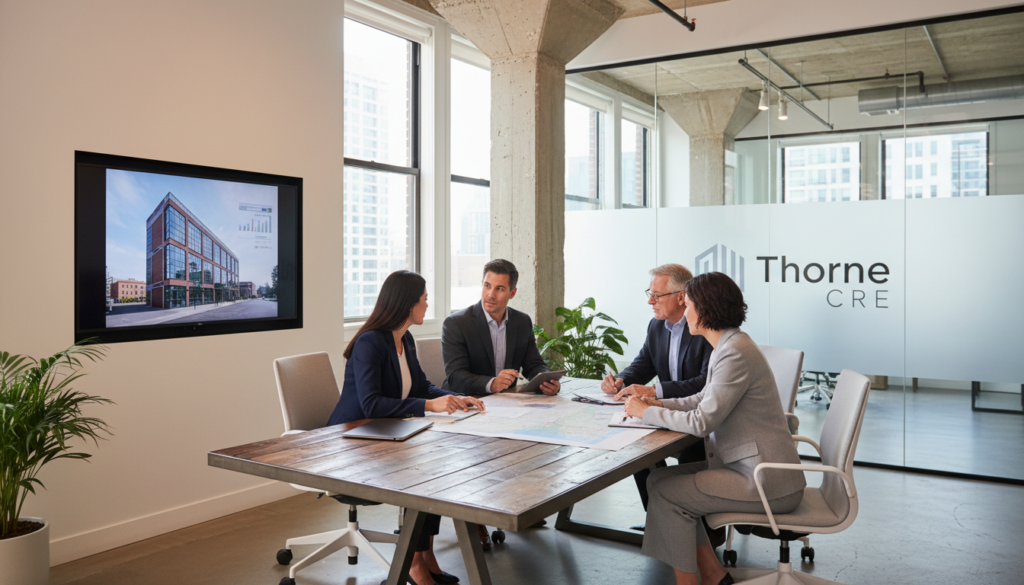 Thorne CRE team working with commercial property owners