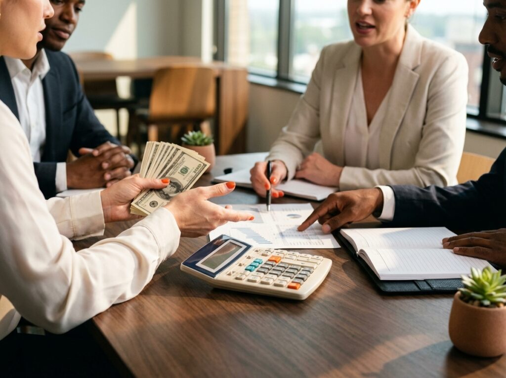 Commercial real estate loan paperwork and financial strategy documents organized for fast lender approval.