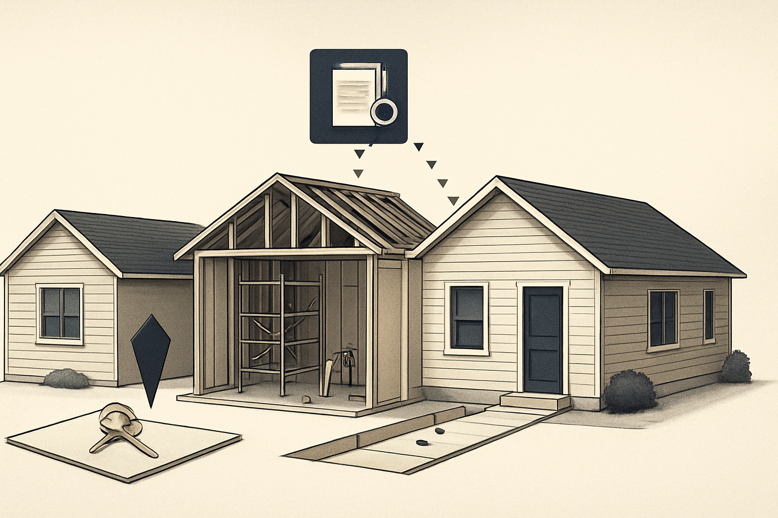 House flip funding flow from purchase closing through renovation draws to sale
