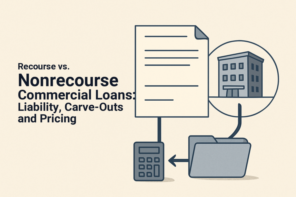 Commercial property owner comparing recourse and nonrecourse loan paths