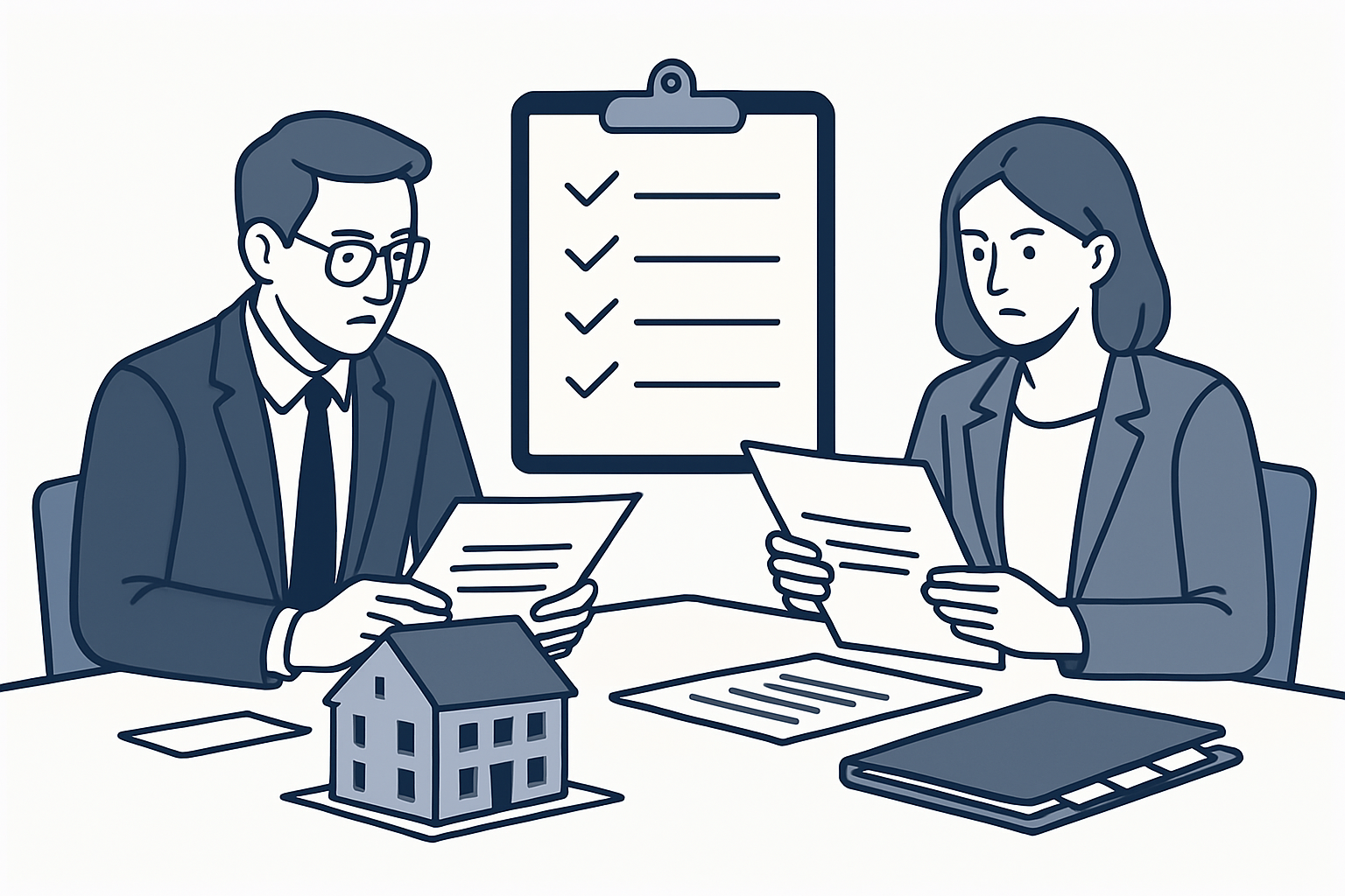 Sponsor and counsel reviewing a commercial loan guaranty checklist