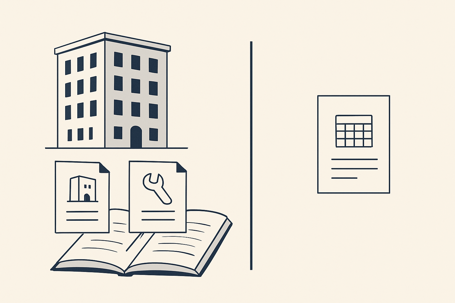 Illustration separating property income and operating expenses from mortgage payments in commercial real estate analysis